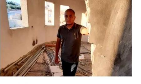 القاء قنبلة صوتية عى منزل الصحفي حسن شعلان من باقة